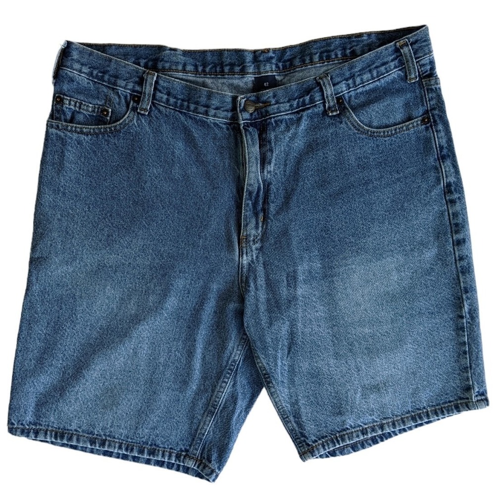 Rk Brand Mens Jean Shorts Size‎ 42 Denim Cutoffs Cotton Blue Pockets